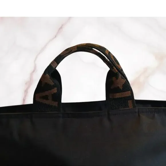 Authentic Fendi Mini Roma Black Canvas Tote Bag Vintage - Picture 12 of 16